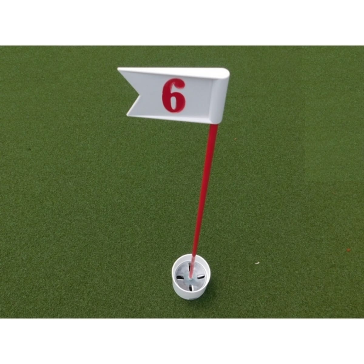 Numbered Practice Green Pennant - Red/White