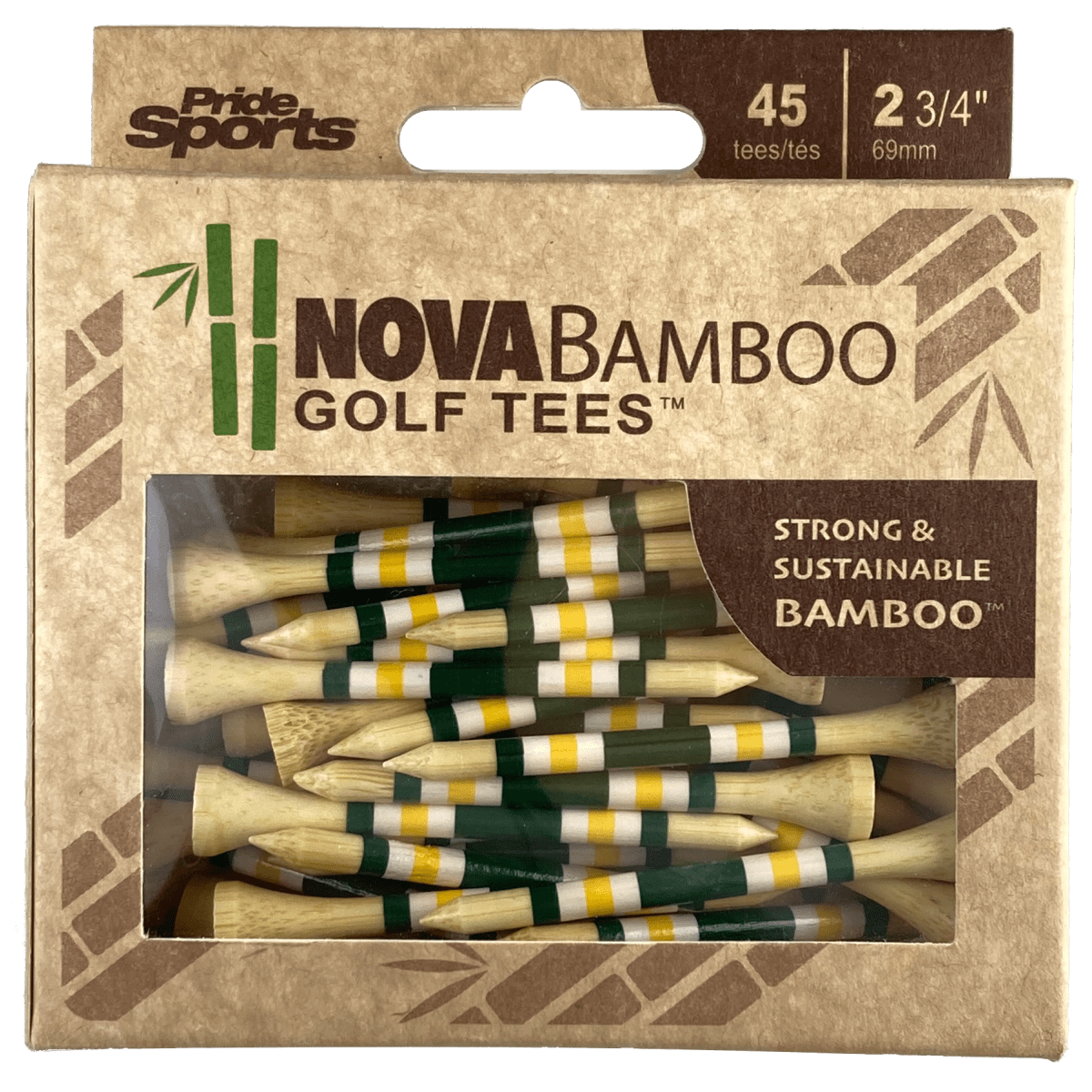 Pride Nova Bamboo Tees - 2 3/4" - 45 Pack