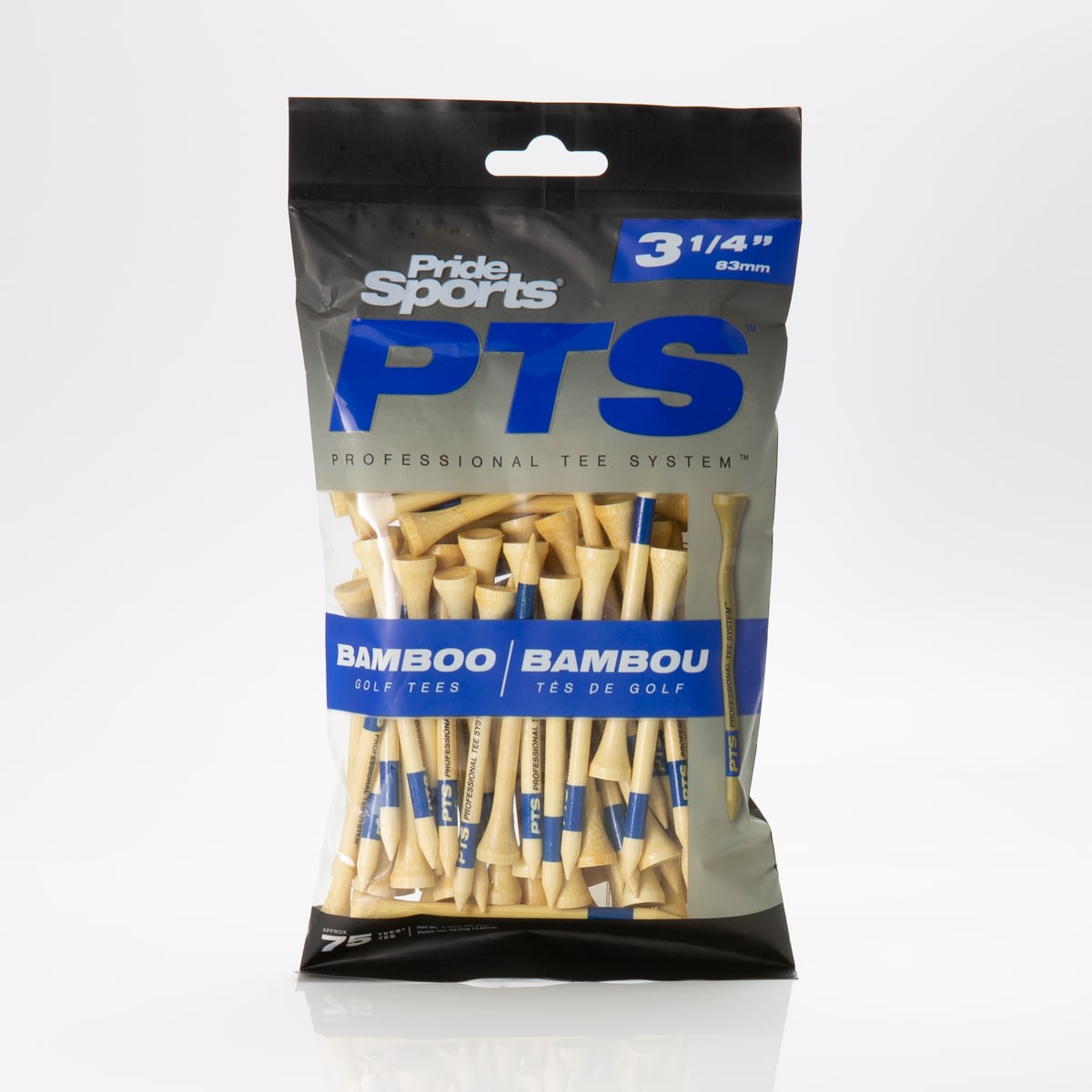 Pride PTS ProLength Plus Bamboo - 3 1/4" - 75 Pack - Natural