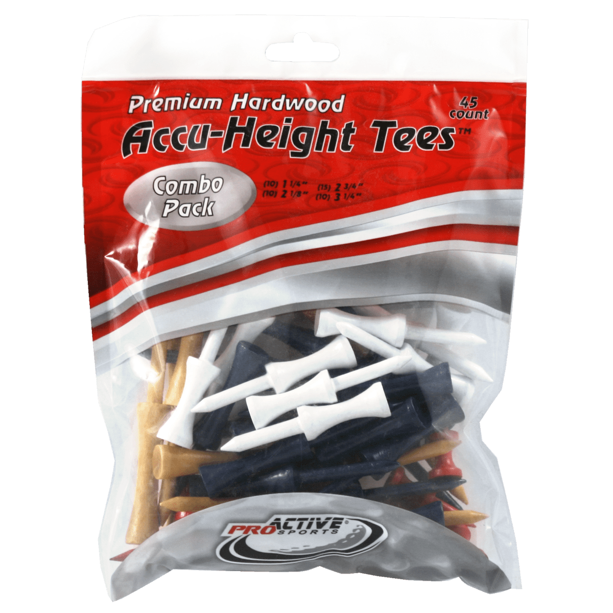 ProActive Sports Accu-Height Tees - Combo - 45 Pack