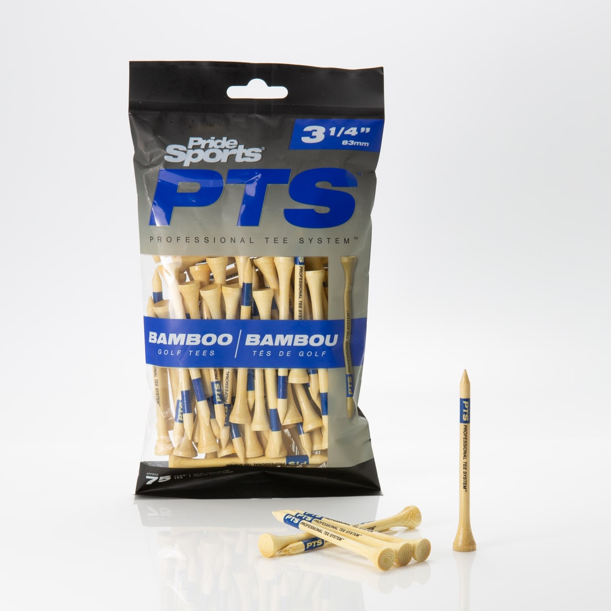 Pride PTS ProLength Plus Bamboo - 3 1/4" - 75 Pack - Natural
