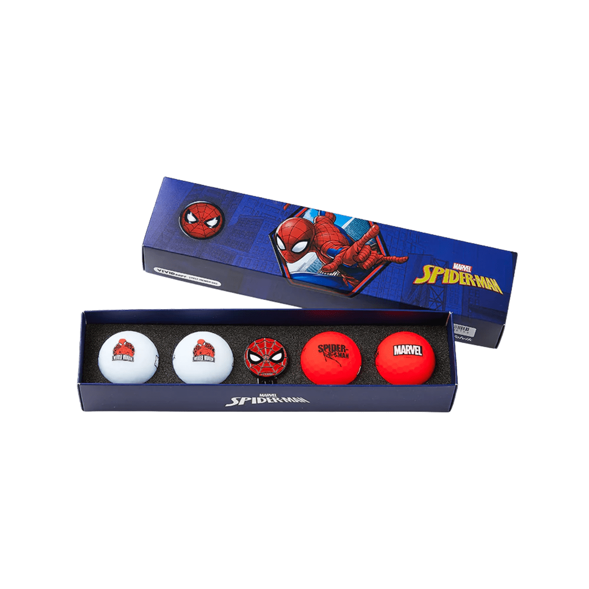 Volvik Vivid Soft Marvel Series - 4 Balls with Ball Marker