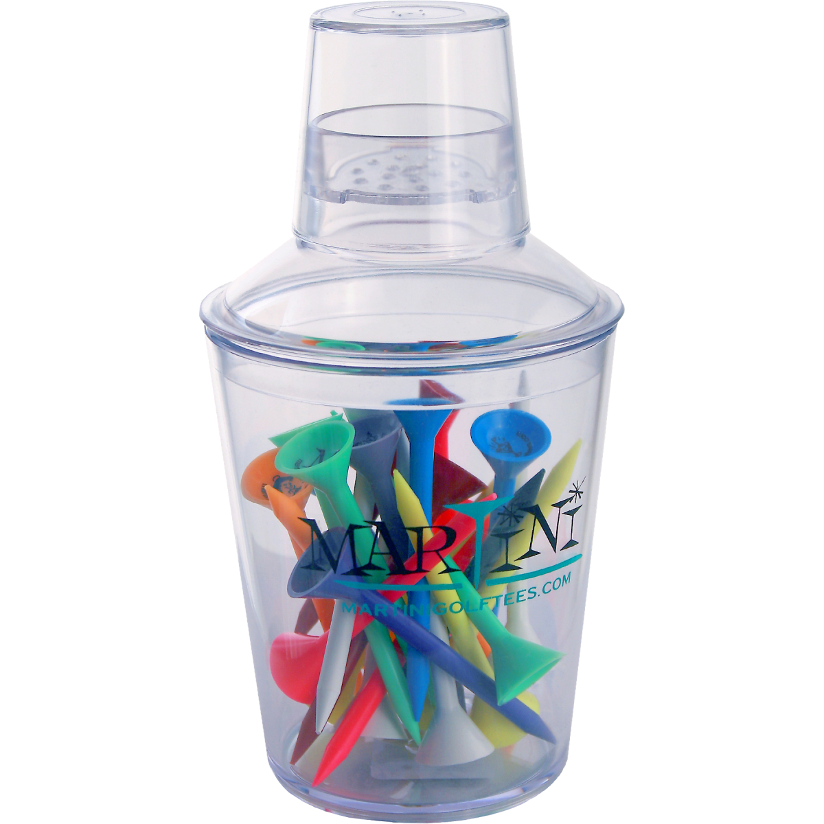 Martini Tee - 3 1/4" - 24 Piece Small Shaker - Assorted Colors