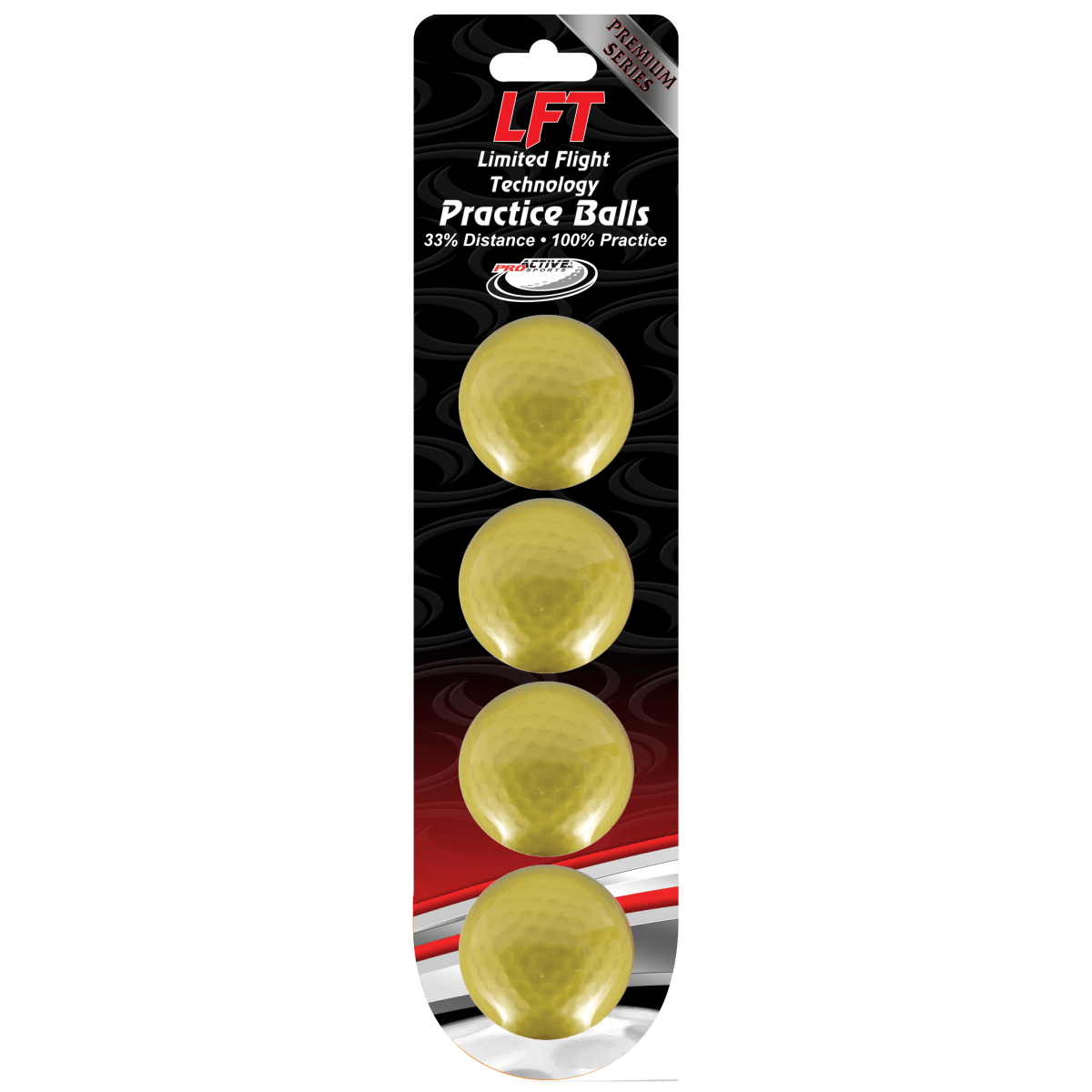 ProActive Sports LFT Limited Flight Practice Balls - 4 Pack - Yellow