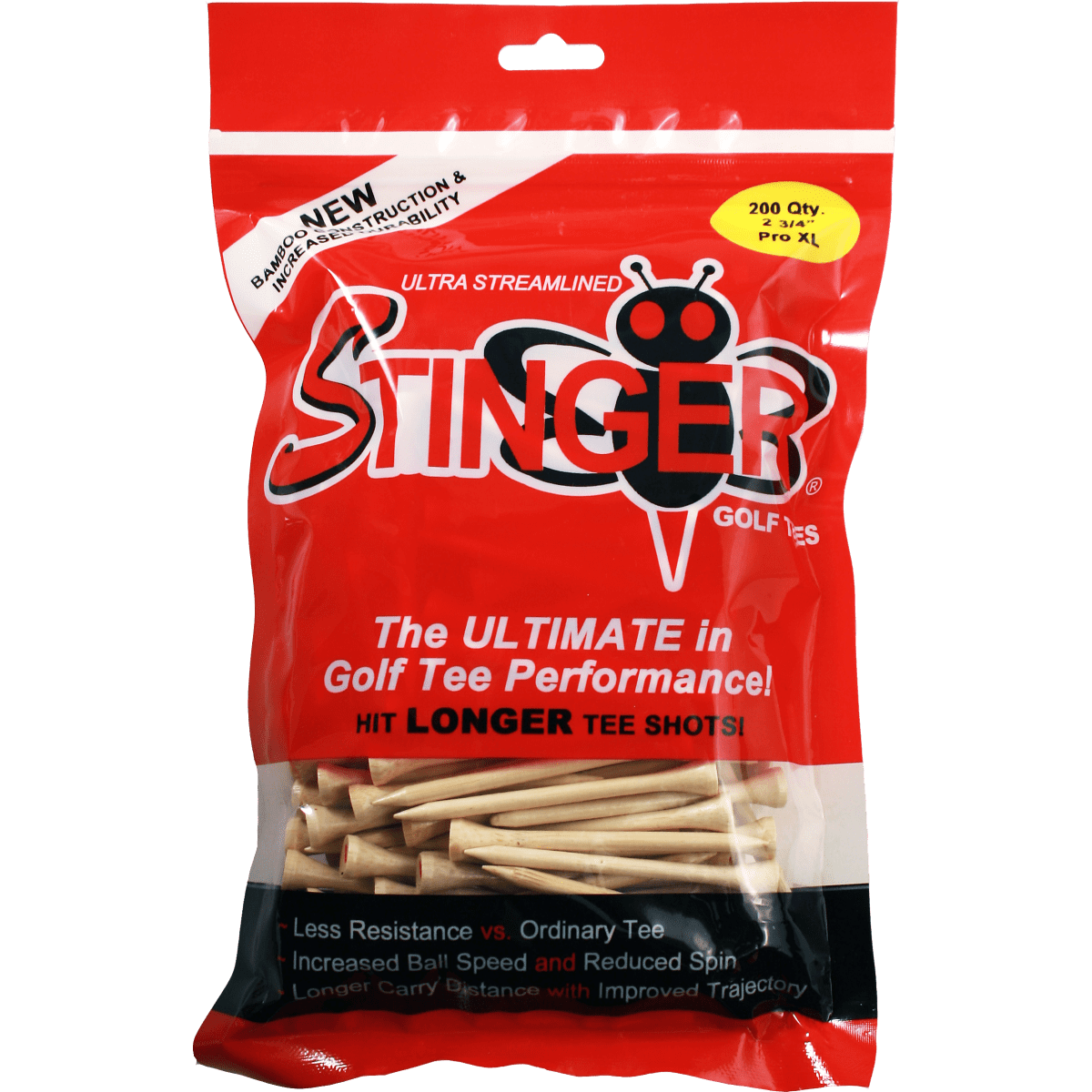 Stinger Tees - 2 3/4" Pro XL - 200 Pack