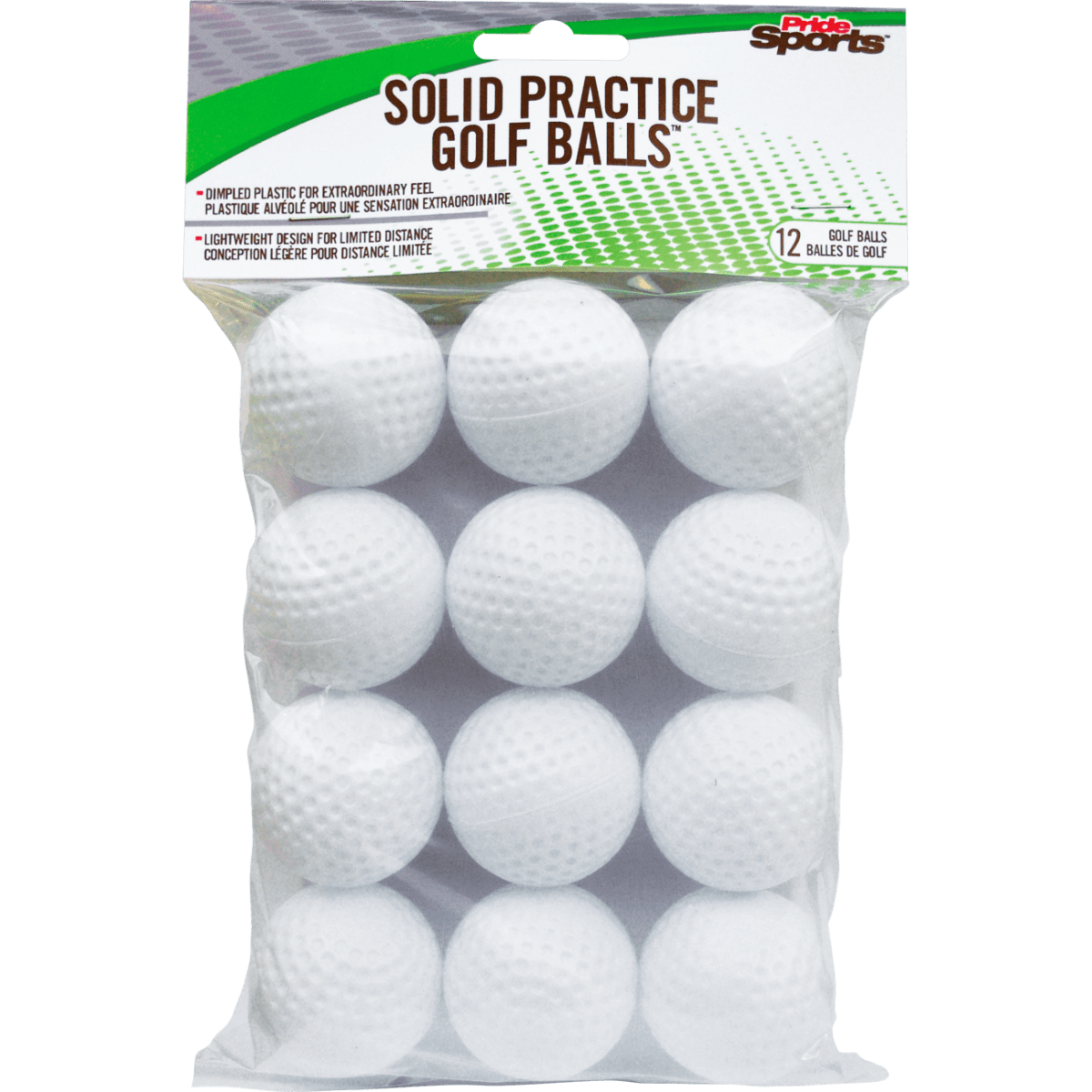Pride Sports Solid Practice Golf Balls - 12 Pack