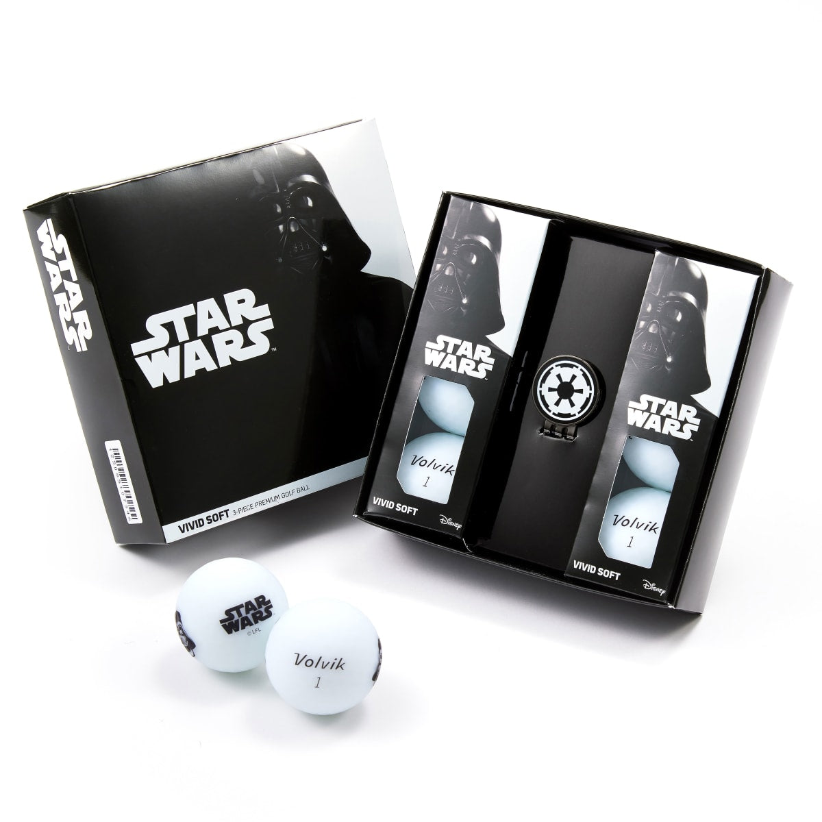 Volvik Vivid Soft Star Wars - 6 Ball Set with Marker- Darth Vader