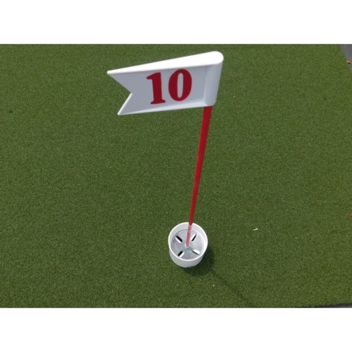 Numbered Practice Green Pennant - Red/White