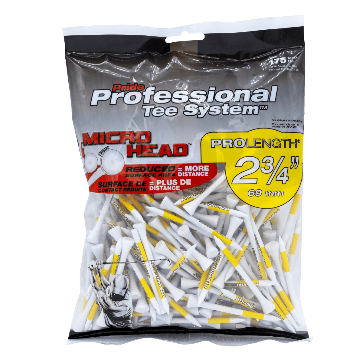 Pride PTS Tees Micro Head - 2 3/4" - 175 Pack