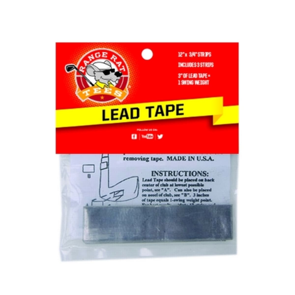Range Rat Lead Tape Strips 3 Pack
