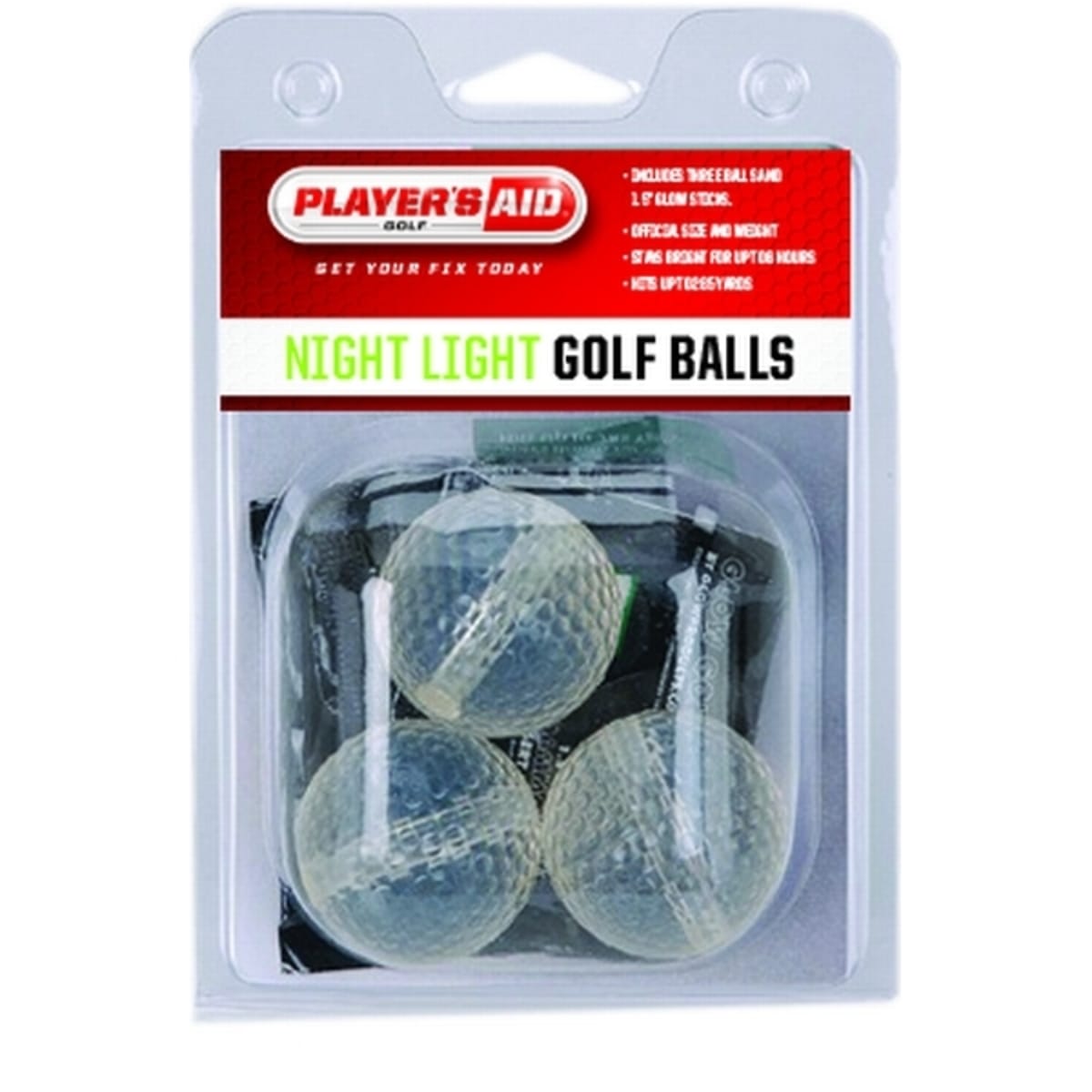 Player's Aid Night Glow Golf Balls 3 Pack