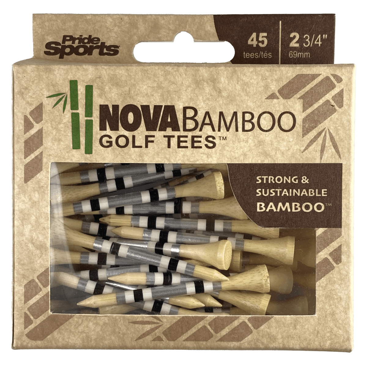 Pride Nova Bamboo Tees - 2 3/4" - 45 Pack