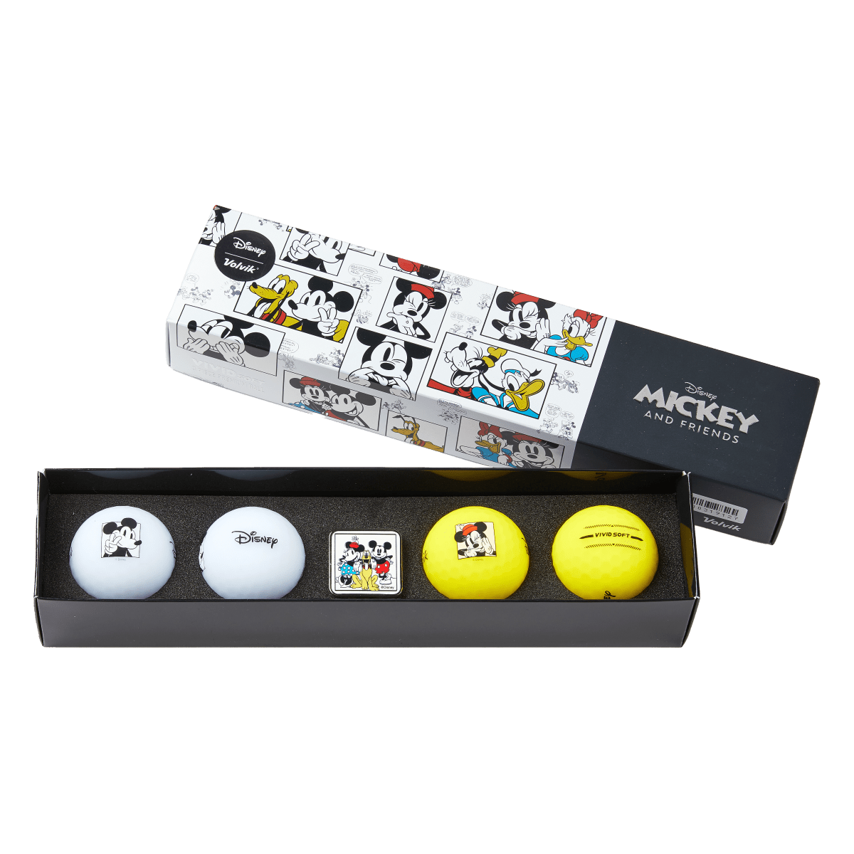 Volvik Vivid Soft Disney Series - 4 Balls with Ball Marker