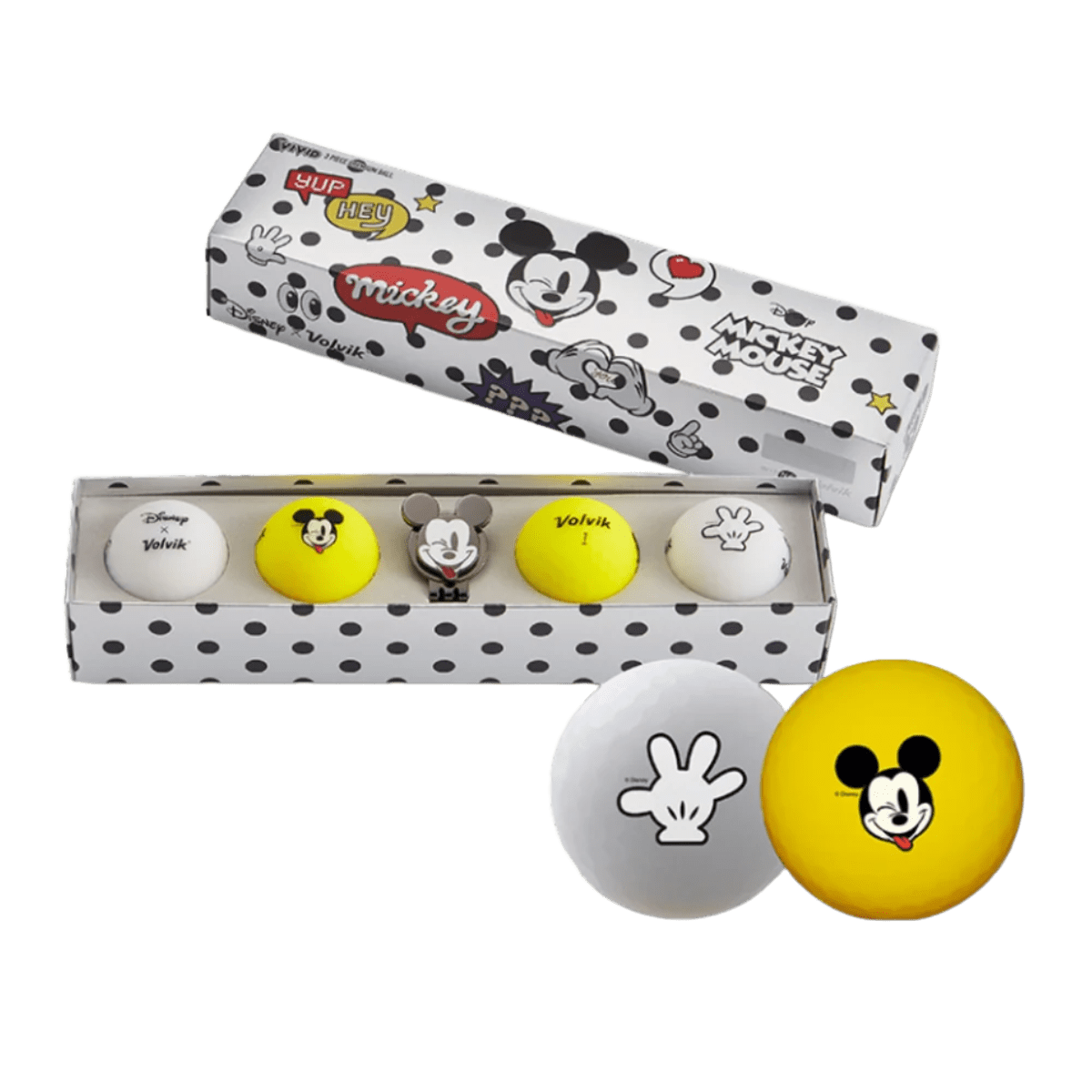 Volvik Vivid Disney Series - 4 Balls with Ball Marker
