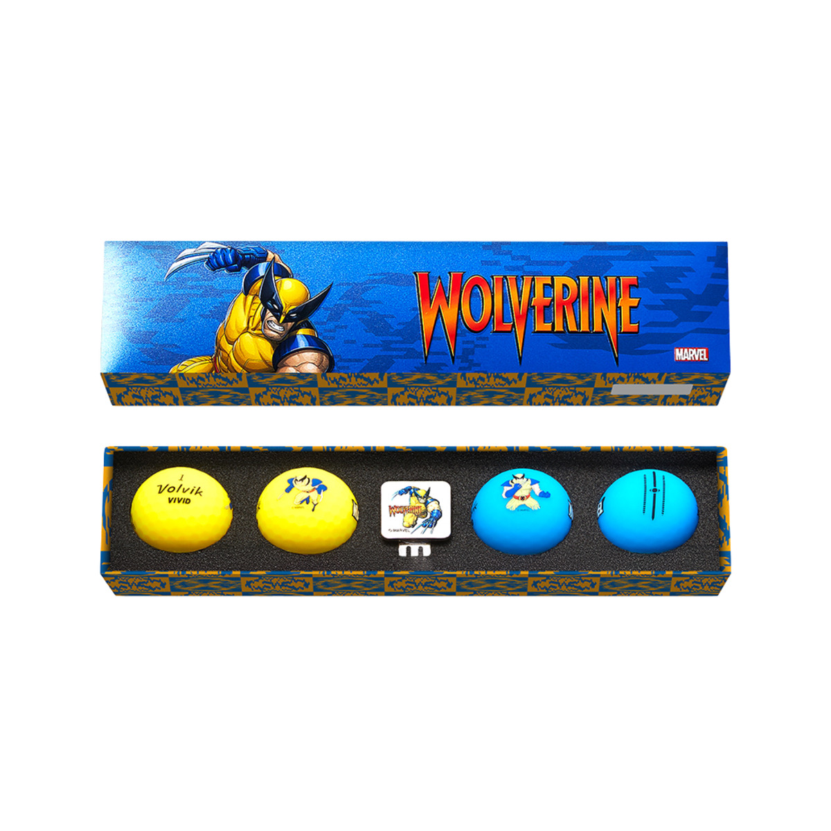 Volvik Vivid Soft Marvel Series - 4 Balls with Ball Marker