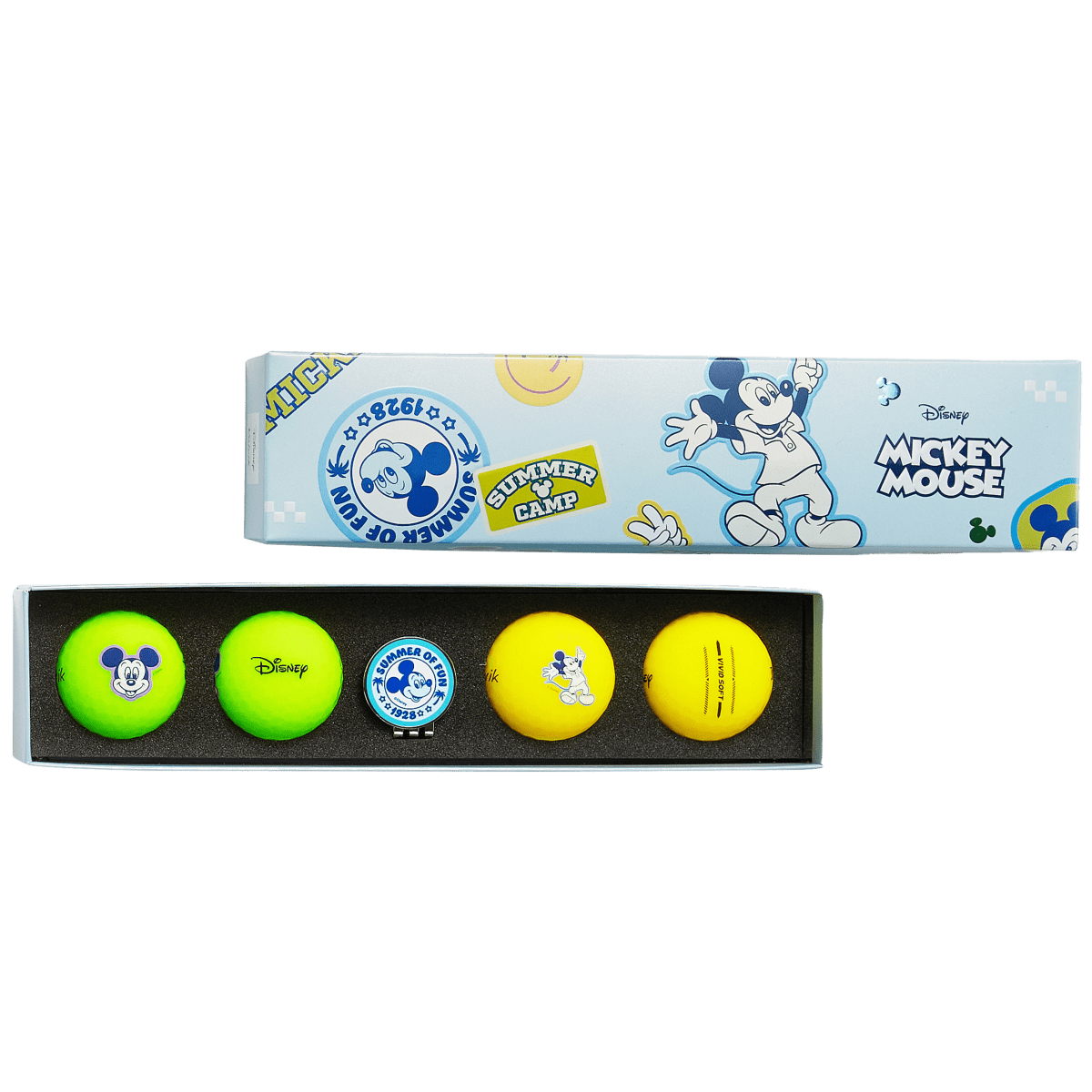 Volvik Vivid Soft Disney Series - 4 Balls with Ball Marker