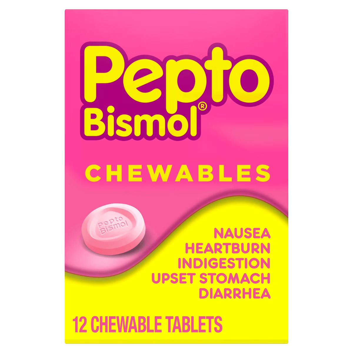 Pepto Bismol Tablets - 12 Count