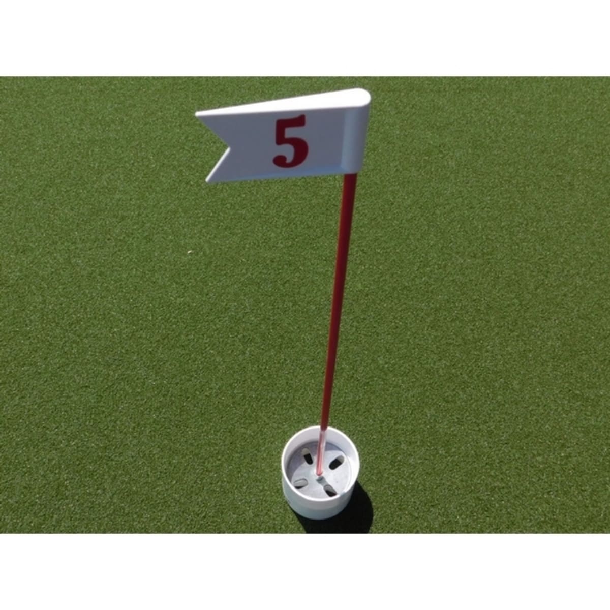 Numbered Practice Green Pennant - Red/White