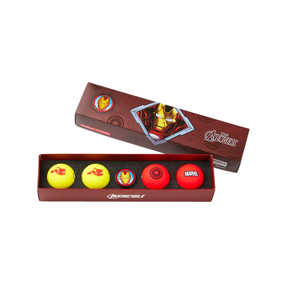 Volvik Vivid Soft Marvel Series - 4 Balls with Ball Marker