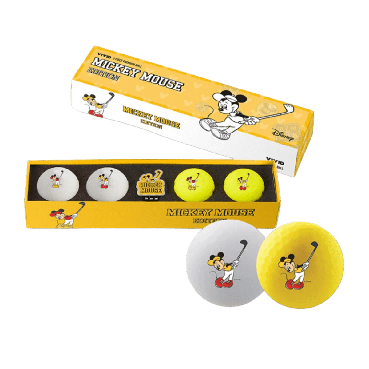 Volvik Vivid Disney Series - 4 Balls with Ball Marker