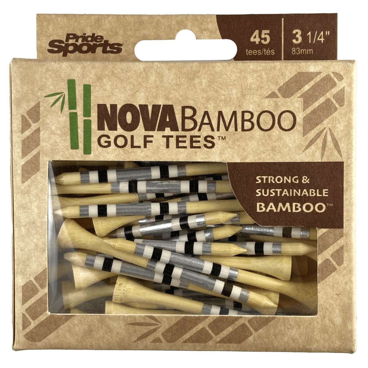 Pride Nova Bamboo Tees - 3 1/4" - 45 Pack