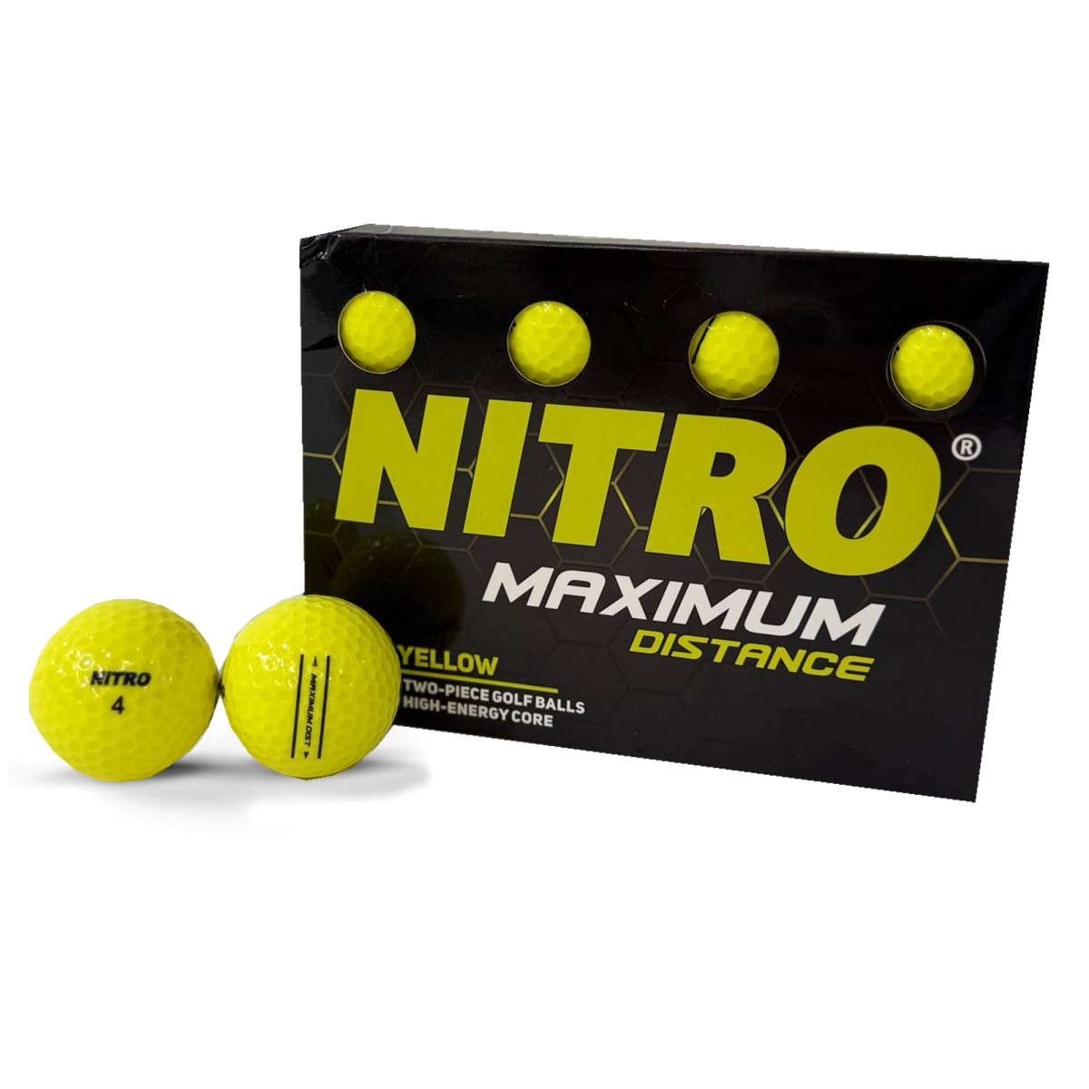 Nitro Maximum Distance Golf Balls - 12 Pack