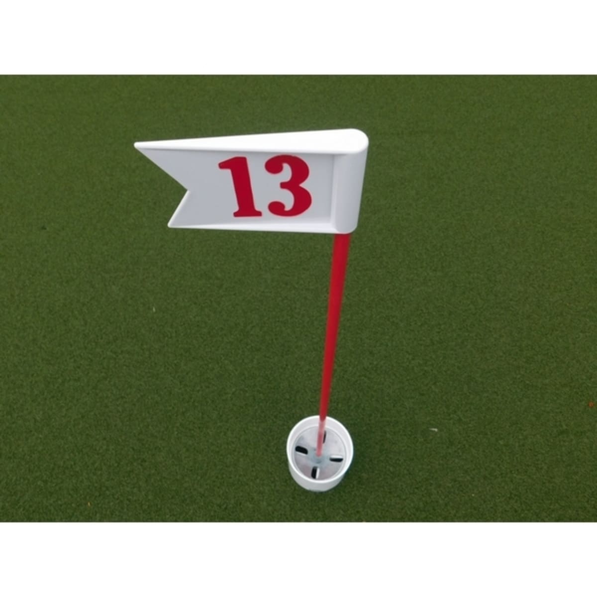 Numbered Practice Green Pennant - Red/White