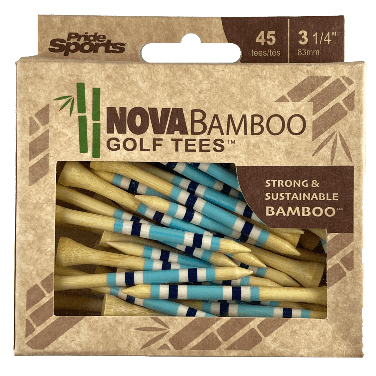 Pride Nova Bamboo Tees - 3 1/4" - 45 Pack