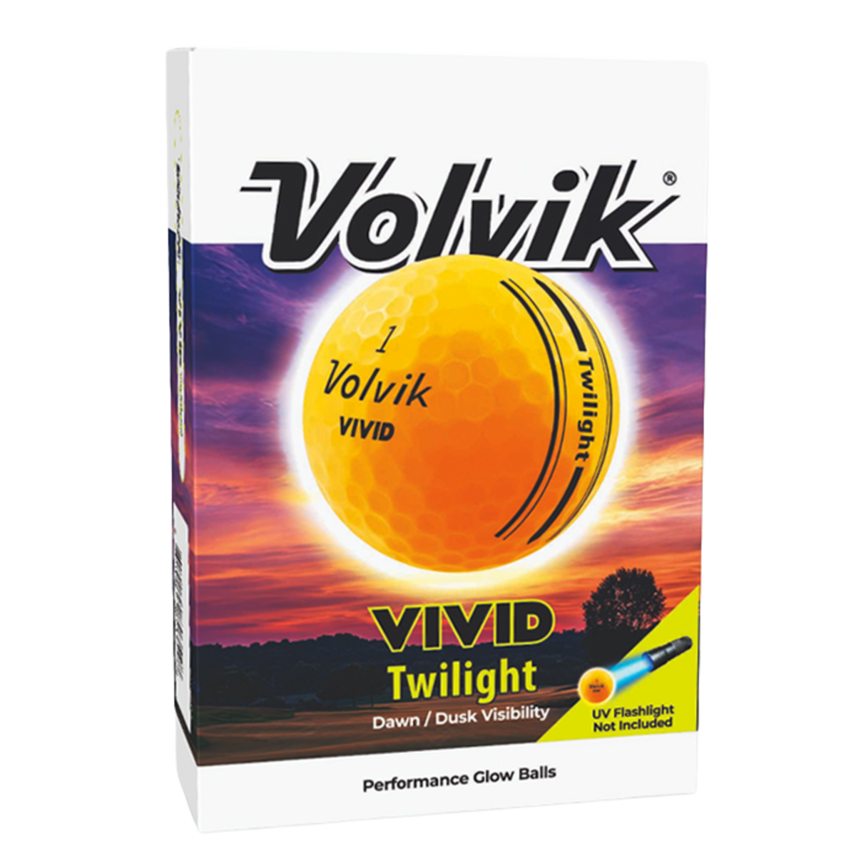 Volvik Vivid Twilight Illuminous - 6 Ball Pack with Flashlight