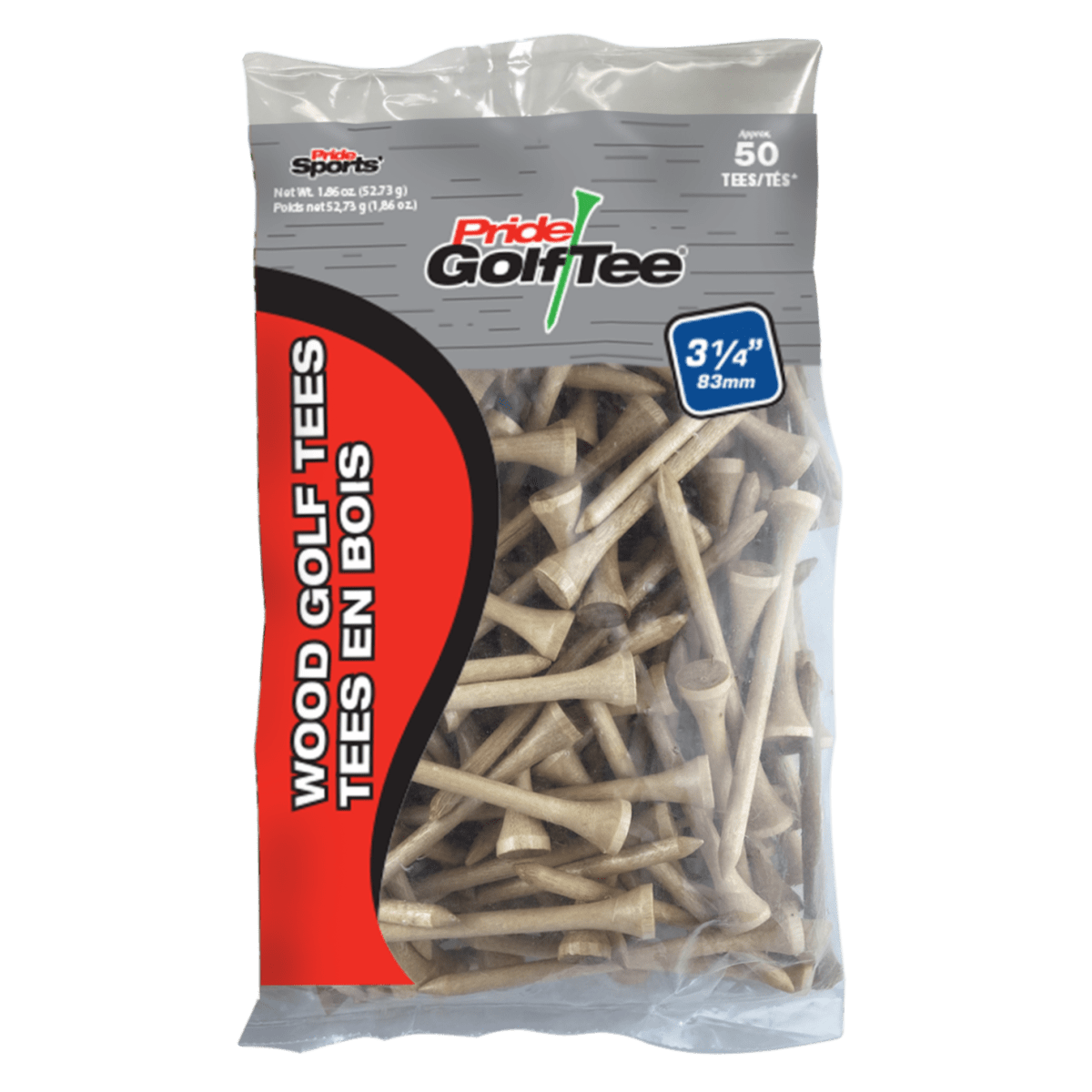 Pride Tees - 3 1/4" - 50 Pack