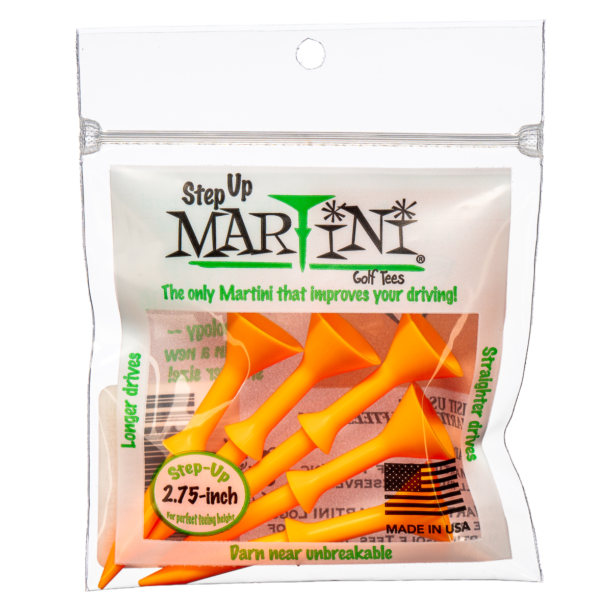 Martini Tee - 2 3/4" Step-Up - 5 Pack