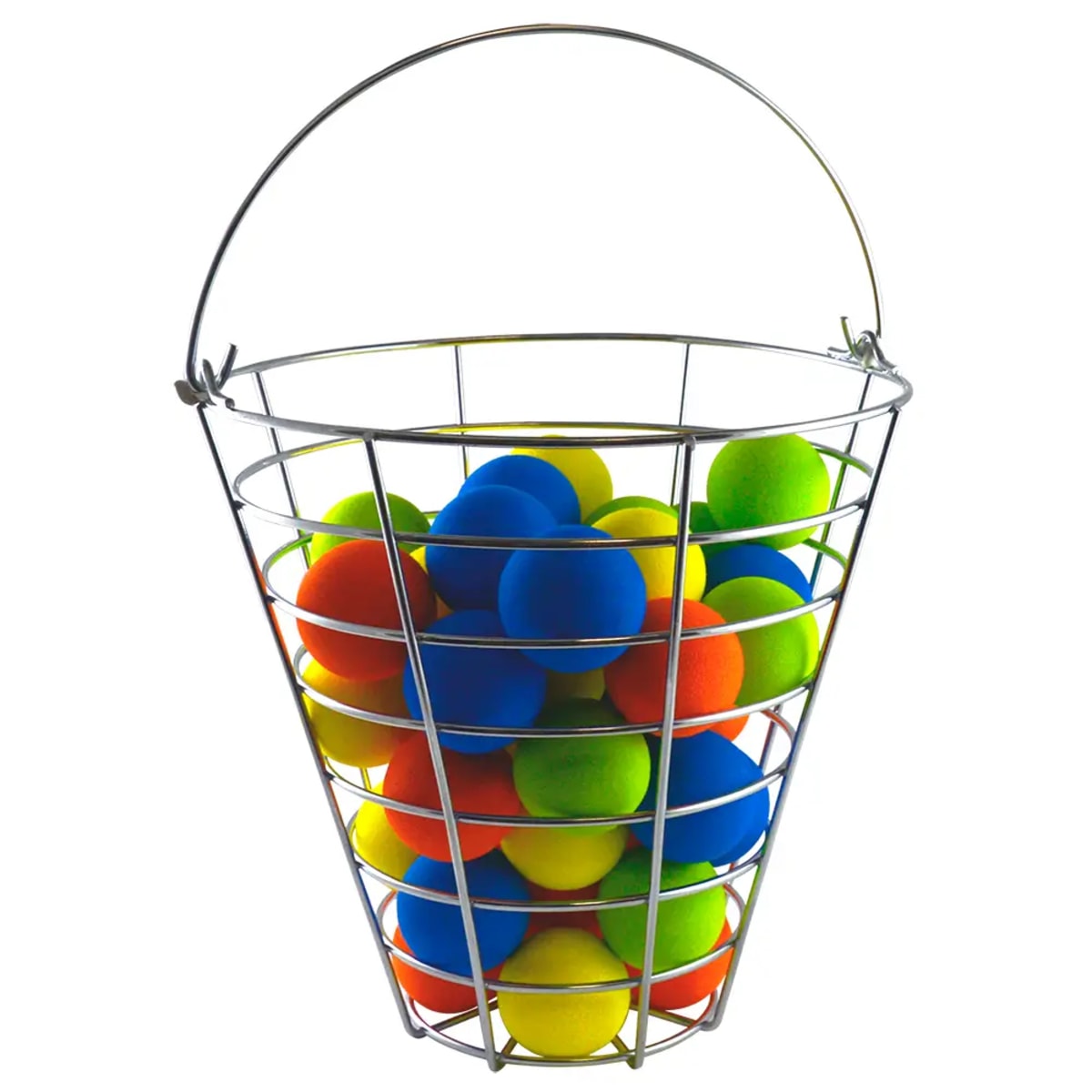 Pride Sports 42 Foam Practice Balls with Metal Bucket