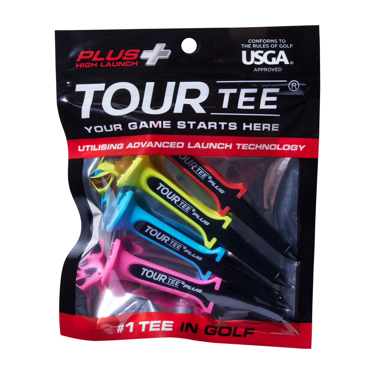 Tour Tee Plus High Launch Pack - 4 Tees