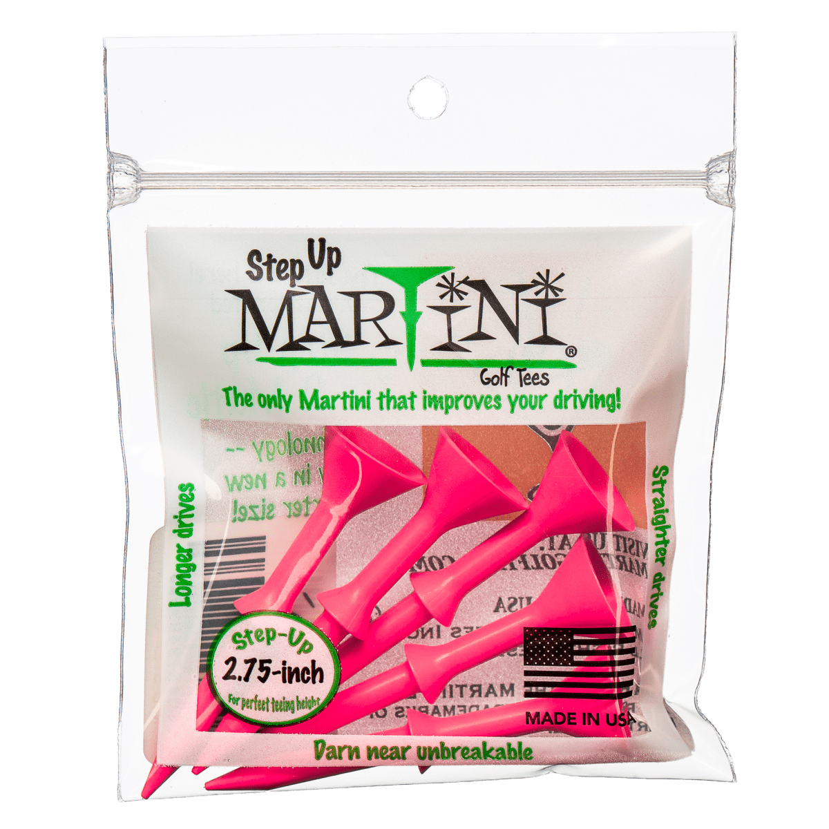 Martini Tee - 2 3/4" Step-Up - 5 Pack