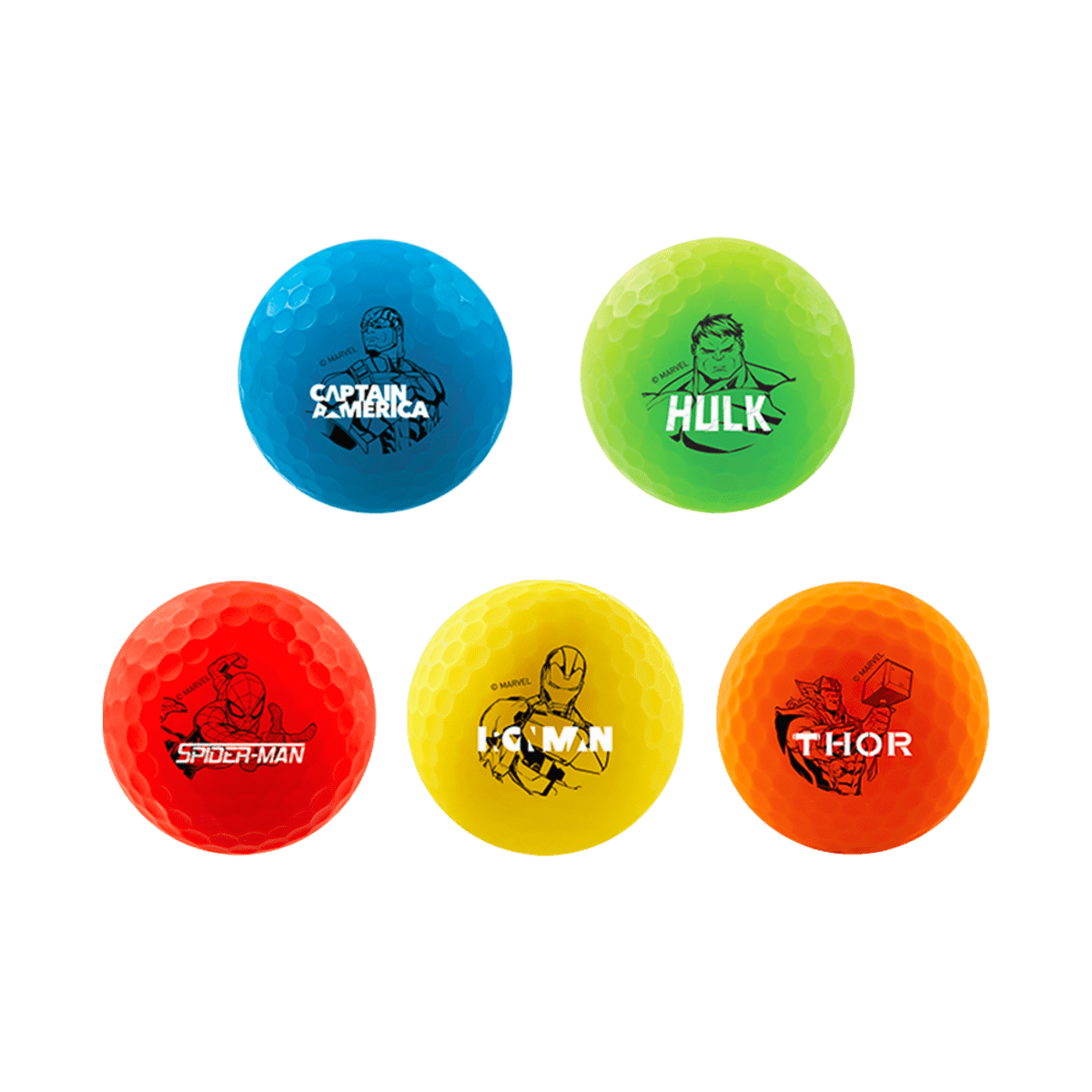 Volvik Vivid Soft Marvel Series - 5 Ball Pack - The Squad