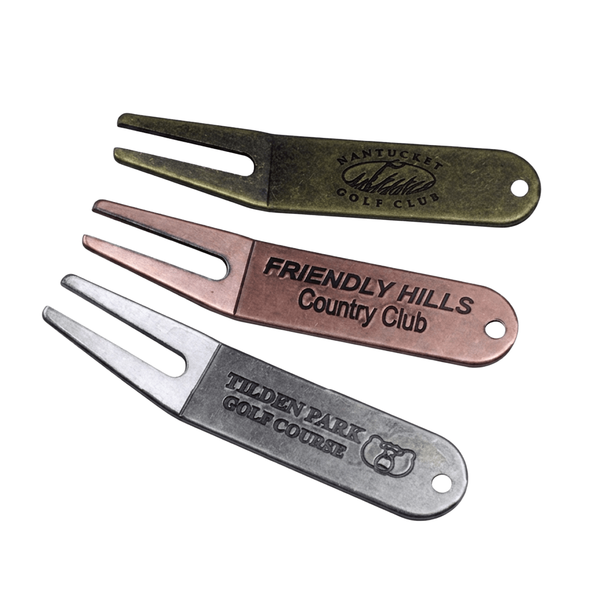 Custom Embossed Bent Divot Tool