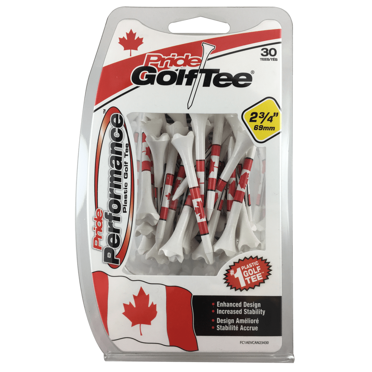 Pride Performance Tees - 2 3/4" - 30 Pack