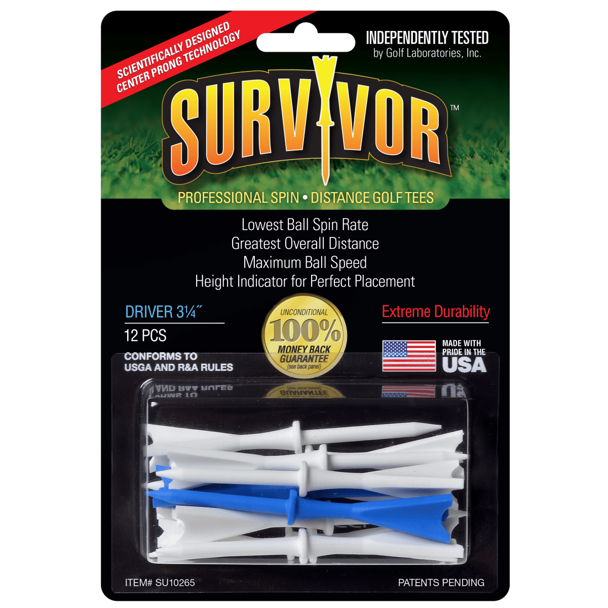 Survivor Tees - 3 1/4" - 12 Pack