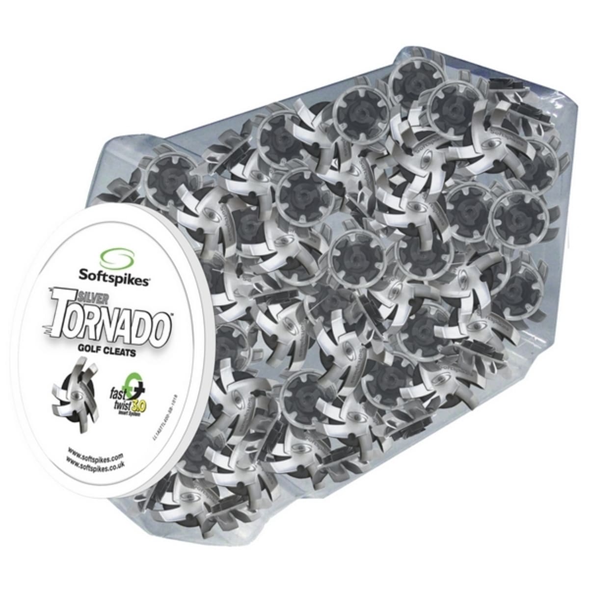 Softspikes Silver Tornado Cleats - Fast Twist 3.0 - 400 Count Jar