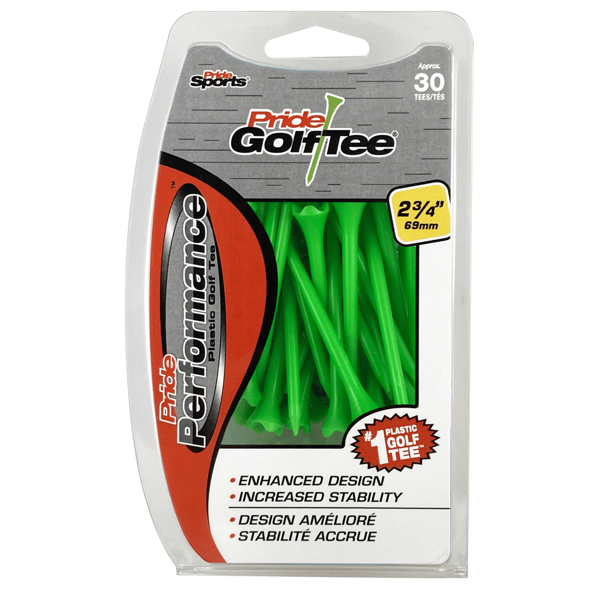 Pride Performance Tees - 2 3/4" - 30 Pack
