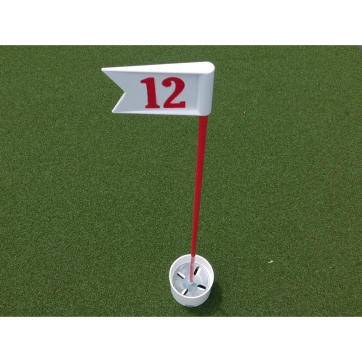 Numbered Practice Green Pennant - Red/White